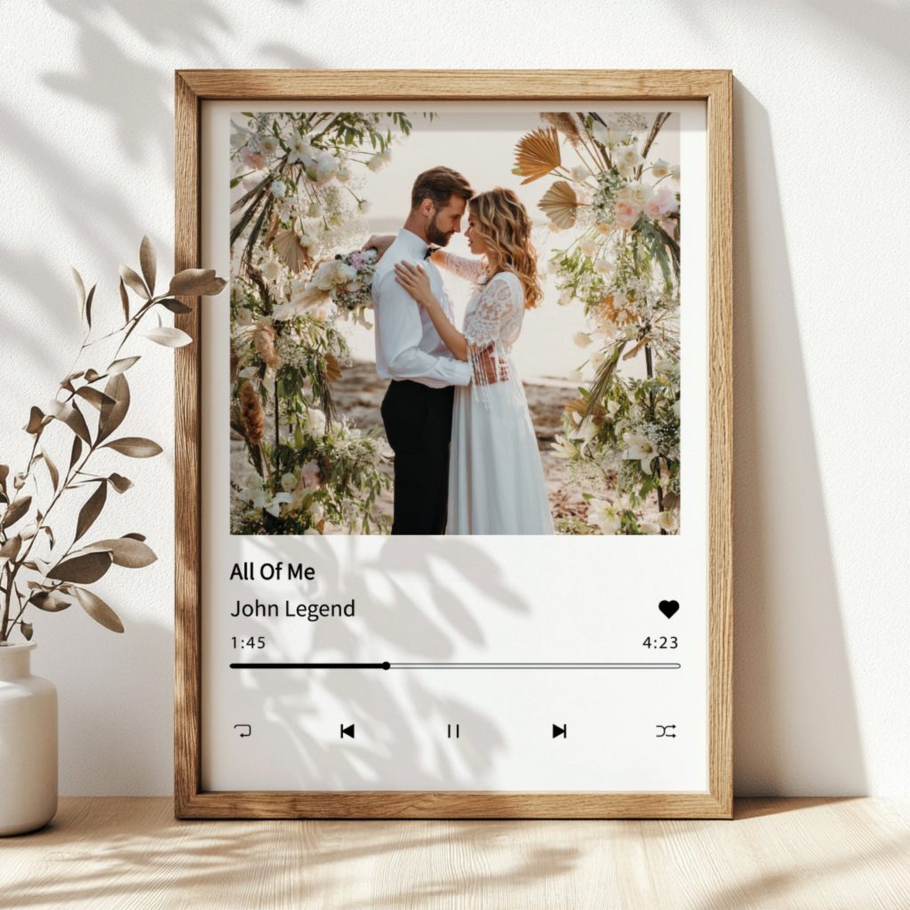 poster musique personnalisé couple avec photo